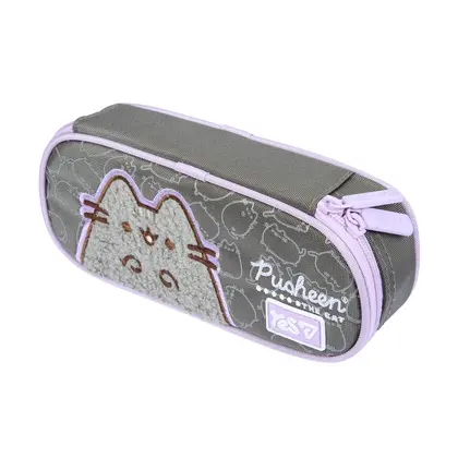 Пенал шкільний YES 1 відділення Блакитний, Pusheen Gray (533763)