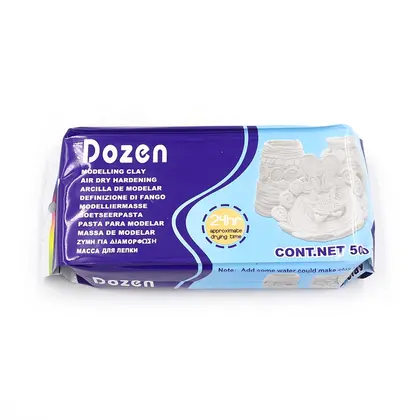 Полимерная самозастывающая глина Dozen, 500 г., Белая, (0667DSCN)