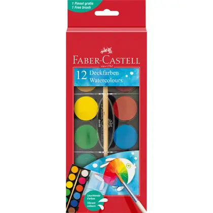 Акварель Faber-Castell в наборі 12 кольорів суха, Connector (125017)