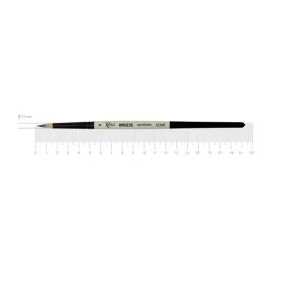 Пензель синтетичний ROSA BREEZE 1226R круглий №2 коротка ручка, (1226R02)