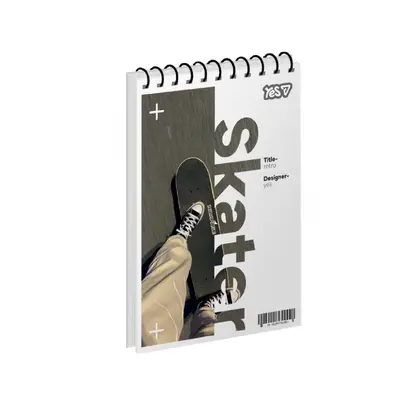 Блокнот YES А6, 80 аркушів на спіралі, клітинка, Skater (152302)