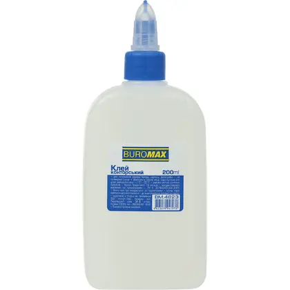 Клей канцелярский Buromax, 200мл(р), (4823)