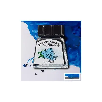 Туш Winsor&Newton 14 мл. Водна основа, Кобальт синій, Drawing Inks (1005176)