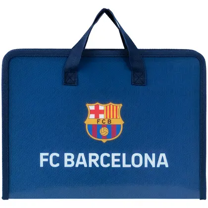 Папка-портфель KITE А4, 1 відділення пластикова, на блискавці, FC Barcelona (BC25-202)