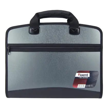 Портфель Axent А4, 4 відділення пластиковий, Сірий, Document Case (1621-11-A)