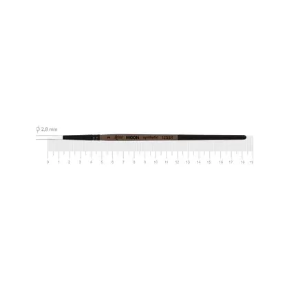 Пензель синтетичний ROSA MOON 1203R круглий №3 коротка  ручка, (1203R03)