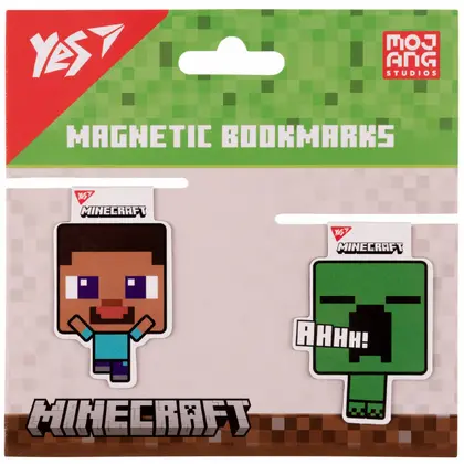 Закладки для підручників YES 2 шт. магнітні, Minecraft (708101)