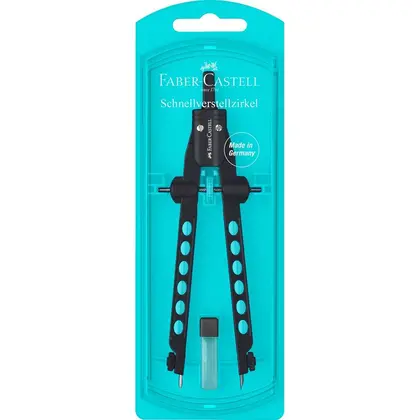 Циркуль Faber-Castell, до 340 мм., QUICK SET COMPASS FACTORY NEON, (174342)