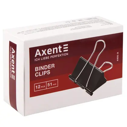 Біндер Axent 12 шт., по 51 мм. Чорний, (4405-a)