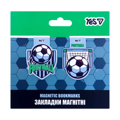 Закладки для учебников YES, 2 шт., Football, магнитные, (708798)