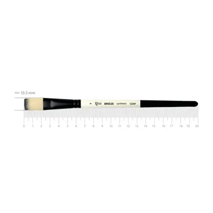 Пензель синтетичний ROSA BREEZE 1226F плоский №7 коротка ручка, (1226F07)