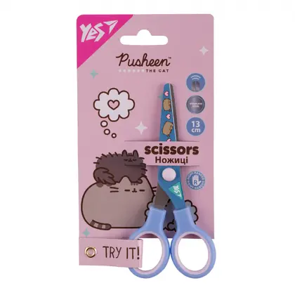 Ножиці дитячі YES 13 см. з принтом на лезі, Pusheen (480469)