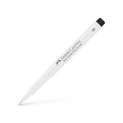 Маркер художній Faber-Castell PITT кисть Білий В (101), (28941)