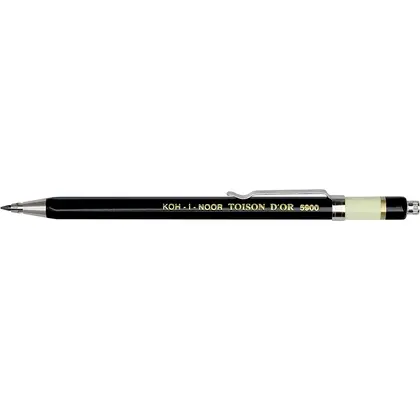 Цанговий олівець Koh-i-noor 2 мм. металевий корпус, Чорний, Toison D'or 5900 (5900CN1005KK)