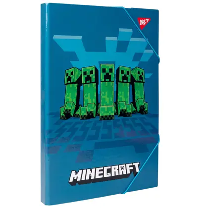 Папка для праці YES А4 картонна, на гумці, Minecraft (500235)