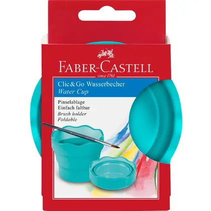 Стакан для воды Faber-Castell, складной, Петроль, (181580)