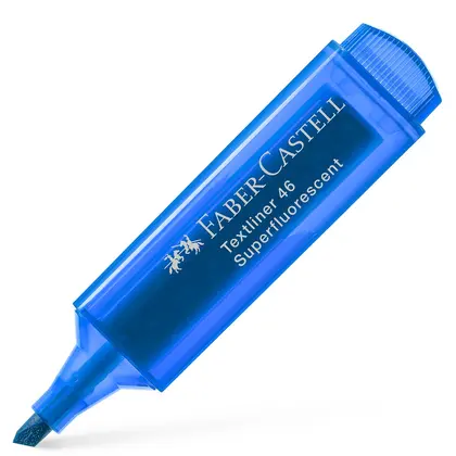 Маркер текстовидільний Faber-Castell 1-5 мм. Superfluorescent, Синій, Textliner 46 (154652)