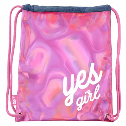 Сумка для взуття YES ПВХ, Рожева, голограма, Yes Girl (532899)