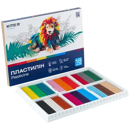 Пластилін Kite Classic 18 кольорів, 360 г. (K-085)