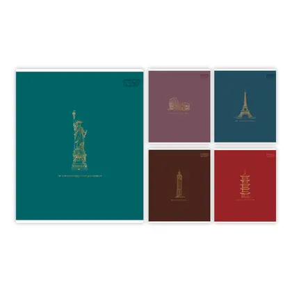 Зошит шкільний YES 96 аркушів клітинка, Urban gold (768559)