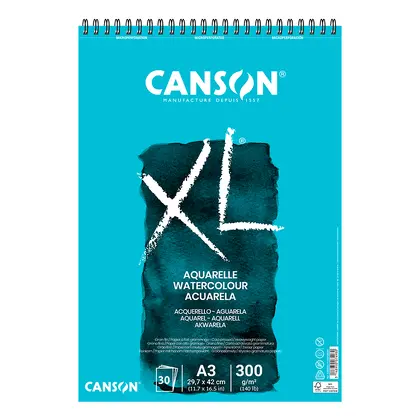 Альбом для акварели Canson XL Aquarelle, А3, 30 листов, 300 г/м2, на пружине, ,  (C400039171)