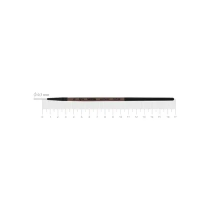 Пензель синтетичний ROSA MOON 1203R круглий №0 коротка ручка, (1203R0)