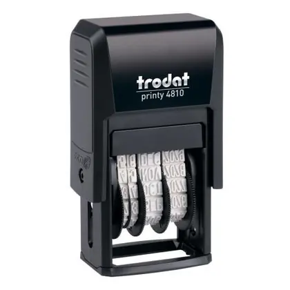 Штамп Trodat, 4*2 см., датер, Синій, (4810 ENGL)