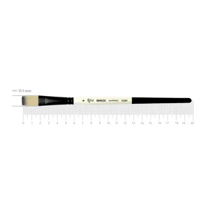 Пензель синтетичний ROSA BREEZE 1226F плоский №6 коротка ручка, (1226F06)