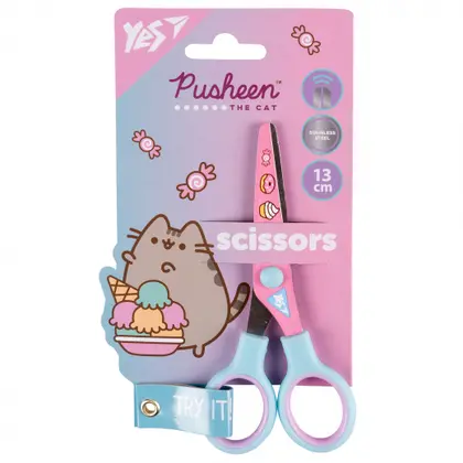 Ножиці дитячі YES 13 см. гумові вставки, Pusheen (480437)