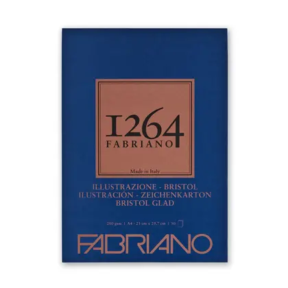 Альбом для графики и рисунка Fabriano 1264, А4, 50 листов, 200 г/м2, склейка, , 1264 (19100654)