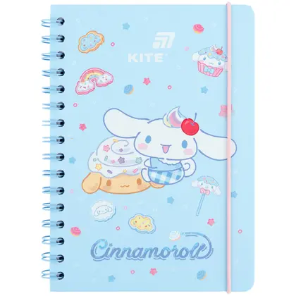Блокнот KITE А5, 80 аркушів клітинка, на спіралі, Cinnamoroll (CR26-190)