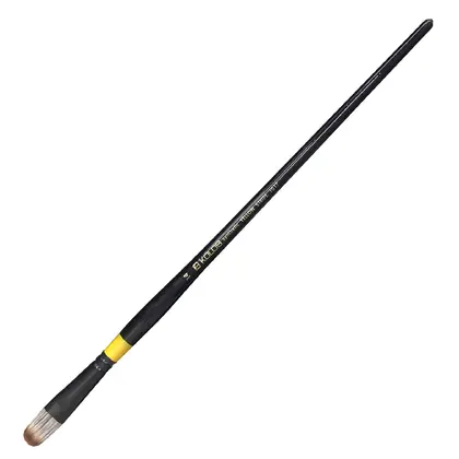 Кисть синтетика Kolos Yellow stripe овальная, №14, длинная ручка, 1017, (4210170014)