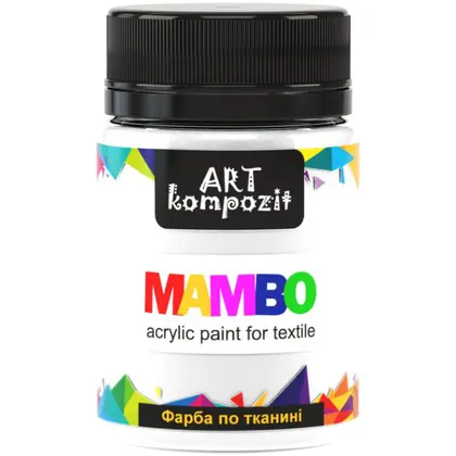 Краска по ткани ART Kompozit, 50 мл., 1 белый, MAMBO (746572)