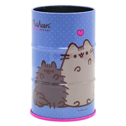 Підставка для ручок YES 6,5*10,8 см. металева, Блакитна, Pusheen (708377)