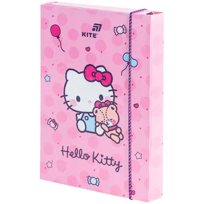 Папка для тетрадей KITE, B5, Hello Kitty, картона, на резинках, (HK26-210-1)