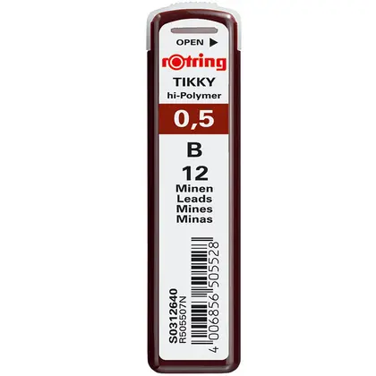 Грифель для карандаша Rotring, 0,5 мм., B, (S0312640)