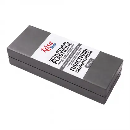 Пластилін скульптурний Rosa Studio 400 г. Нейтрально-сірий, (98147)