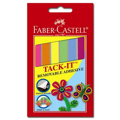 Клей универсальный Faber-Castell TACK IT, 50 г., багаторазовий, пластичний, Кольоровий, Tack It (187094-50)