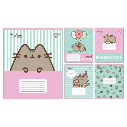 Зошит шкільний YES 12 аркушів клітинка, Pusheen Candy (767597)