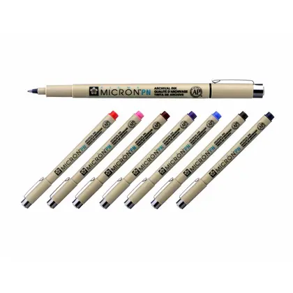 Линер Sakura Pigma Micron, (0.5) 0,45 мм., , Сине-Чёрный, PIGMA Micron (XSDK05#243)