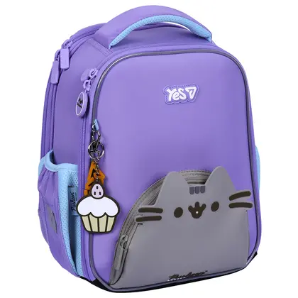 Школьный рюкзак YES, Pusheen Summer, каркасный, Голубой, (550202)