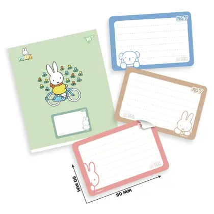 Налипки для подписи на тетради YES, 8 шт., Miffy, (955537)