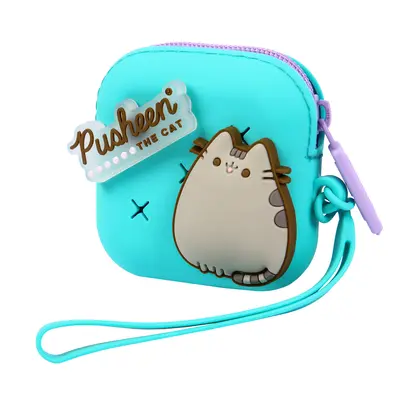 Кошелек YES, 8,5*8,5*2,5 см., Pusheen Summer, Силикон, Голубой, (533830)
