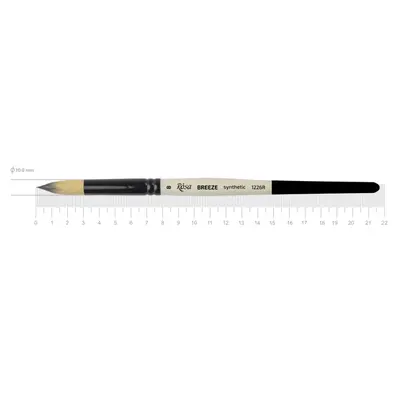 Кисть синтетика ROSA BREEZE 1226R круглая, №8, короткая ручка, (1226R08)