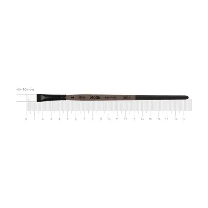 Пензель синтетичний ROSA MOON 1203A кутовий №2 коротка ручка, (1203A02)