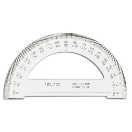 Транспортир Koh-i-noor 180/100 Прозорий, (746168)