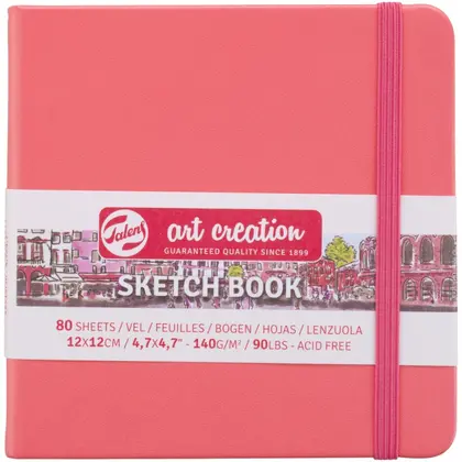Альбом для графики Royal Talens Art Creation, 12*12 см., 80 аркушів, 140 г/м2, тверда обкладинка, Coral,  (9314314M)