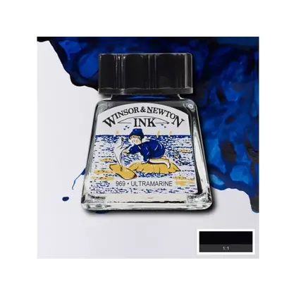 Туш Winsor&Newton 14 мл. Водна основа, Ультрамарин, Drawing Inks (1005660)