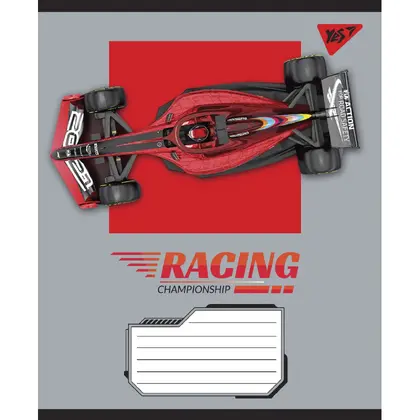 Тетрадь школьная YES, 36 листов, Клетка, Racing championship (765948)