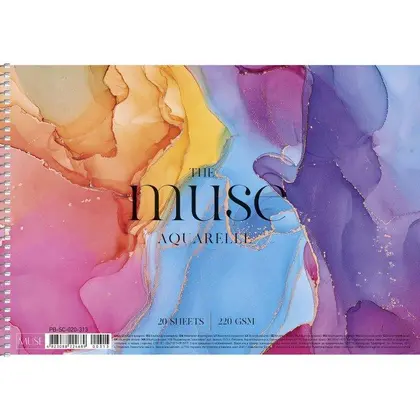 Альбом для акварели Школярик, А4, 20 листов, 250 г/м2, MUSE (PB-SC-020-313)